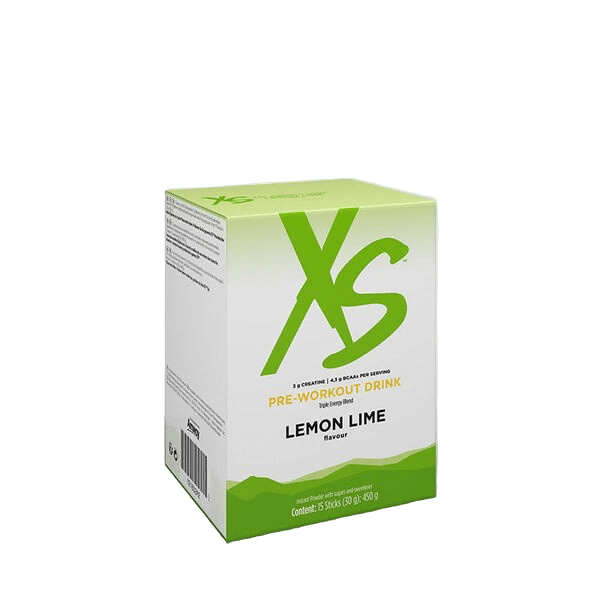 Bebida Pre-Entrenamiento XS™ sabor lima-limón – suplemento energético natural para antes del ejercicio