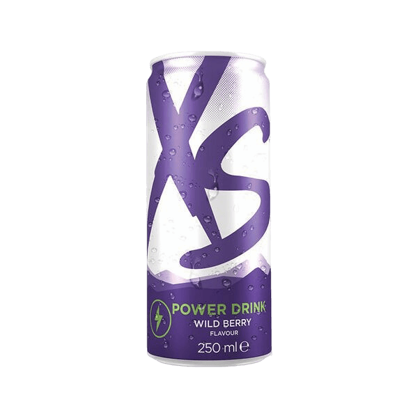 Bebida energética XS™ Power Drink sabor Wild Berry – Energía sin azúcar para potenciar tu día.