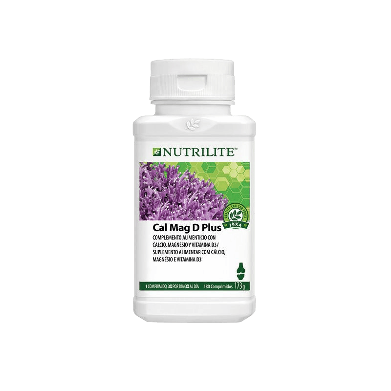 Complemento alimenticio Nutrilite Cal Mag D Plus con calcio, magnesio y vitamina D3 para la salud ósea