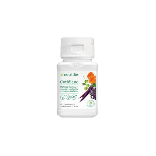 Multivitamínico Cotidiano Nutrilite con vitaminas, minerales y extractos vegetales para el bienestar diario